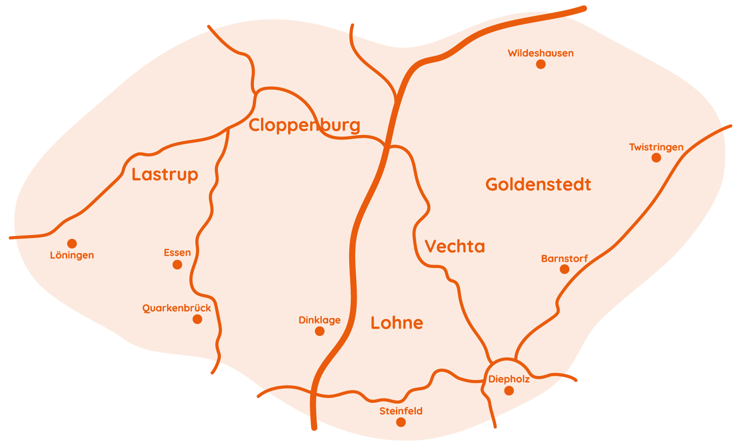 karte_standorte_ohne karte 5 standorte miersch und kühling vechta cloppenburg lohne lastrup goldenstedt