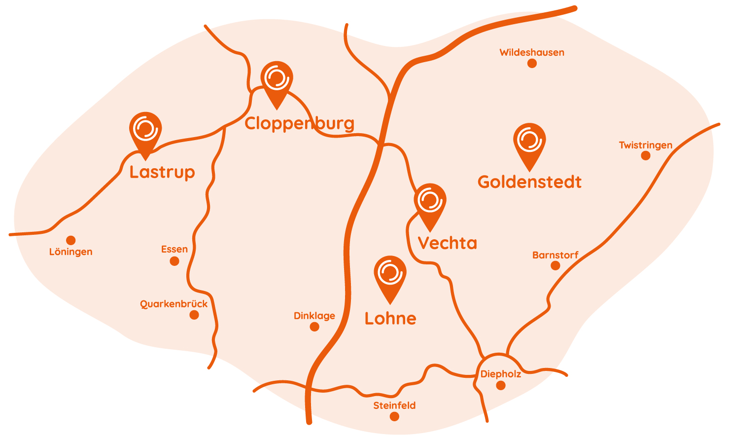 karte standorte miersch und kühling mobil karte 5 standorte miersch und kühling vechta cloppenburg lohne lastrup goldenstedt